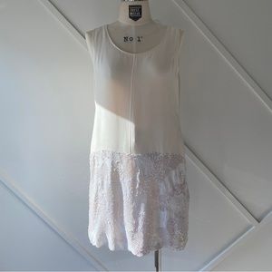 Jenni Kayne Silk Sequin Mini Shift Dress Sleeveless | Luxe Minimal| Small